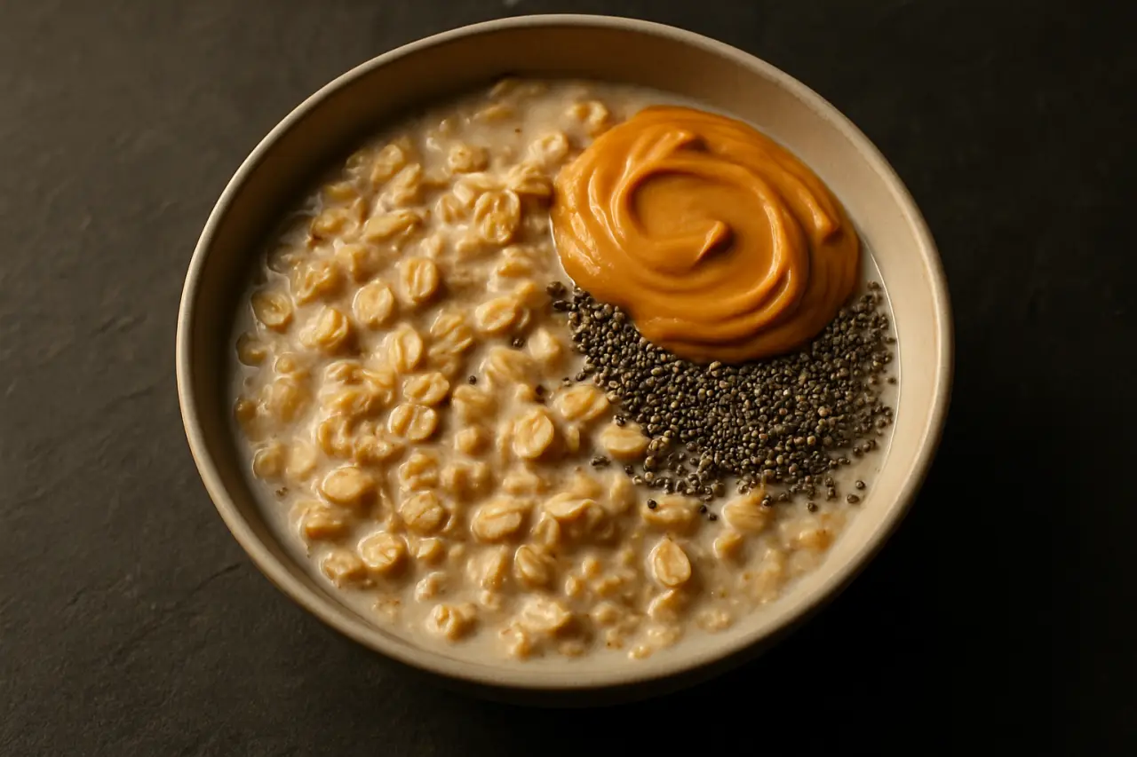 Peanut Butter Overnight Oats - five minutes tonight buys you four mornings of grab-and-go breakfast