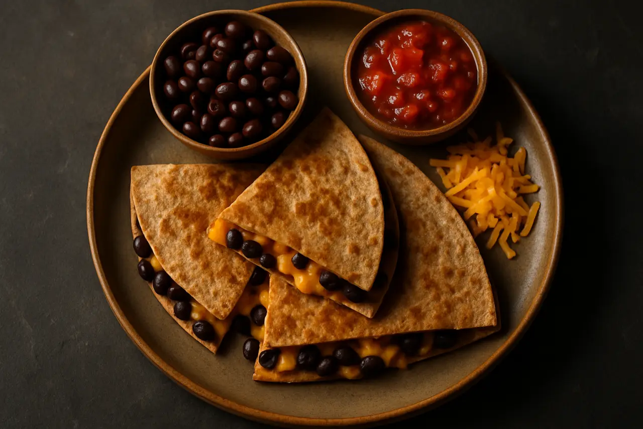 Black Bean Quesadillas - crispy, cheesy, and secretly full of beans