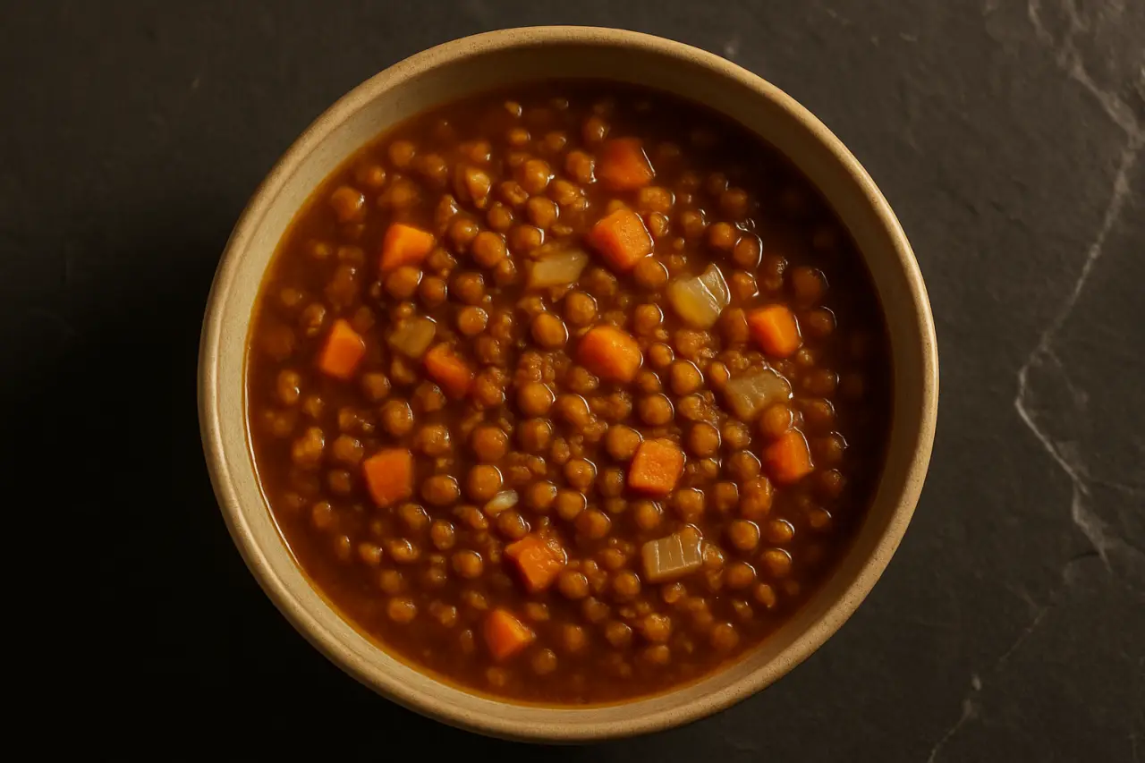 Hearty Lentil Soup - a big pot of the cheapest, most filling lunch there is